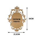 Kit com 6 Molduras em mdf Oval Lisa Francesa Kitplm002