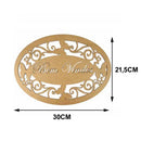 KIT COM 6 MOLDURAS MDF OVAL ESCRITA BEM VINDOS TAMANHO:30X21,5cm COD:KITPLM001