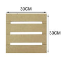 PLACA PALLET ABERTA EM MDF PARA ESTAMPAR 6MM TAM:30X30cm COD:PPLT013