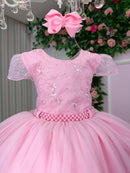 Vestido Infantil Menina Bonita Beatriz Rosa Bebe