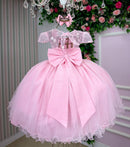 Vestido Infantil Menina Bonita Beatriz Rosa Bebe