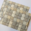 Papéis de Carta Coleção Costurando Memórias com Envelope 10 unidades | Patchwork Marrom - 02 Estampas