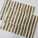 Papéis de Carta Coleção Costurando Memórias com Envelope 10 unidades | Patchwork Marrom - 02 Estampas