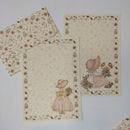 Papéis de Carta Coleção Costurando Memórias com Envelope 10 unidades | Menina Rosée - 02 Estampas