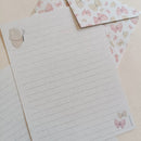 Papéis de Carta Estampas com Envelope 10 unidades | BORBOLETAS
