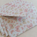 Papéis de Carta Estampas com Envelope 10 unidades | BORBOLETAS