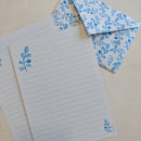 Papéis de Carta ESTAMPAS com Envelope 10 unidades | FOLHAGEM AZUL