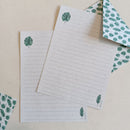 Papéis de Carta ESTAMPAS com Envelope 10 unidades | FOLHAGEM VERDE