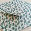 Papéis de Carta ESTAMPAS com Envelope 10 unidades | FOLHAGEM VERDE