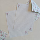 Papéis de Carta Estampas com Envelope 10 unidades | JASMIM
