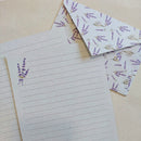 Papéis de Carta ESTAMPAS com Envelope 10 unidades | LAVANDA