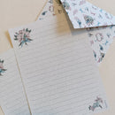 Papéis de Carta Estampas com Envelope 10 unidades | PÁSSAROS