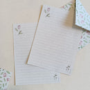 Papéis de Carta Estampas com Envelope 10 unidades | TULIPAS