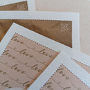Papéis de Carta MEU AMOR É TODINHO SEU com Envelope 04 unidades | PÁSSAROS & EU TE AMO