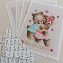Papéis de Carta MEU AMOR É TODINHO SEU com Envelope 04 unidades | URSINHOS & POTE DE AMOR