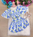 Conjunto Banana Club Alissa Azul e Verde