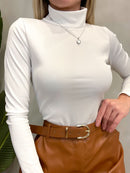 Body Feminino em Ribana Manga Longa e Gola Alta Jeniffer Ref. 1469