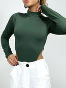 Body Feminino em Suplex Cavado Manga Longa Gisele Ref. 1482