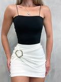 Short Saia Feminino em Neoprene Com Fivela Tamara Ref. 1389