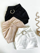 Short Saia Feminino em Neoprene Com Fivela Tamara Ref. 1389