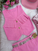 Conjunto Blogueirinha Boiadeira Maraisa Rosa