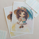 Papéis de Carta DOCE MENINA com Envelope 04 unidades | MARIA