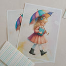 Papéis de Carta DOCE MENINA com Envelope 04 unidades | SARA