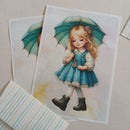 Papéis de Carta DOCE MENINA com Envelope 04 unidades | SARA