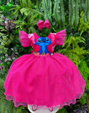 Vestido Tematicos Ysa Kids Lilo Stitch Pink com Led