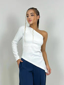 Calça Feminina Pantalona em Alfaiataria com Cinto Natasha Ref. 1013