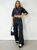 Calça Feminina Alfaiataria Pantalona Carpenter Cargo Doroteia Ref. 973