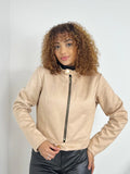 Jaqueta Feminina em Suede com Botão Brenda Ref. 1505