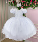 Vestido Infantil Menina Bonita Betania Branco