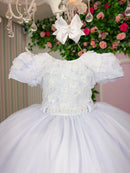 Vestido Infantil Menina Bonita Betania Branco