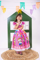 Vestido Junino Tematico Luxo Turma da Monica