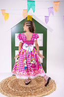 Vestido Junino Tematico Luxo Turma da Monica
