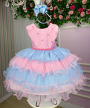Vestido Ysa Kids Lauren Rosa - Colorido - Candy