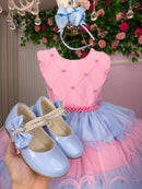 Vestido Ysa Kids Lauren Rosa - Colorido - Candy