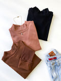 Blusa em Ribana Manga Longa Térmica de Gola Sara Ref. 1530