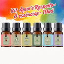 Kit Amor E Respeito 6 Essências Difusores 10ml Nattuaromas