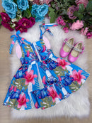 Vestido Temáticos Ysa Kids Stitch Azul