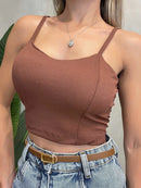 Cropped Feminino de Alça Andrea Ref.1080