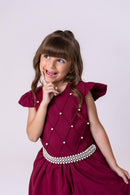 Vestido Ysa Kids Ariane Longo Marsala