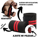 MUNHEQUEIRA DE CROSSFIT/PROFISSIONAL/PROTETOR DE PUNHO/ELÁSTICO PARA TREINO/ACADEMIA VERMELHO