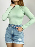 Body Feminino em Ribana Manga Longa e Gola Alta Jeniffer Ref. 1469