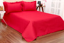 Kit Cobre leito Classic Queen 03 pçs Vermelho