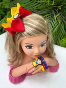 Laço Belli Tematico Branca De neve + Pulseira