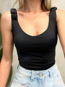Blusa Feminina Suplex Alça Franzida Liliane Ref. 1247