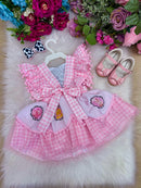 Romper/Vestido Princesa Belli Tematico Fazendinha