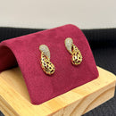 BRINCO GOTA DUPLA CRAVEJADA BANHADO A OURO 18K
